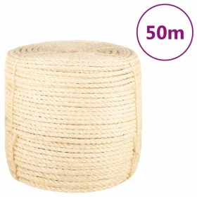 100% sisal rope 8 mm 50 m by , Ropes and metal cords - Ref: Foro24-155018, Price: 36,86 €, Discount: %