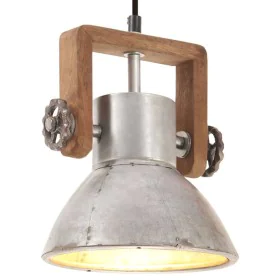 Industrial hanging lamp 25 W silver round 19 cm E27 by , Lamps - Ref: Foro24-320531, Price: 39,54 €, Discount: %