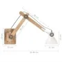 Runde industrielle Wandlampe in Weiß mit E27-Fassung. von , Lampen - Ref: Foro24-320578, Preis: 63,34 €, Rabatt: %