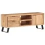 Massives TV-Möbel aus Akazienholz mit natürlicher Kante, 120x30x42 cm. von , TV-Möbel - Ref: Foro24-323518, Preis: 301,97 €, ...
