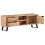 Massives TV-Möbel aus Akazienholz mit natürlicher Kante, 120x30x42 cm. von , TV-Möbel - Ref: Foro24-323518, Preis: 301,97 €, ...