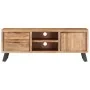 Massives TV-Möbel aus Akazienholz mit natürlicher Kante, 120x30x42 cm. von , TV-Möbel - Ref: Foro24-323518, Preis: 301,97 €, ...