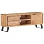 Solid acacia wood TV stand with natural edge, 120x30x42 cm. by , TV Furniture - Ref: Foro24-323518, Price: 301,94 €, Discount: %