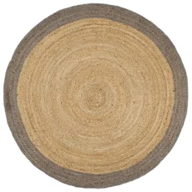 Handgefertigter Jute-Teppich mit grauem Rand, 210 cm. von , Teppiche - Ref: Foro24-343603, Preis: 122,75 €, Rabatt: %
