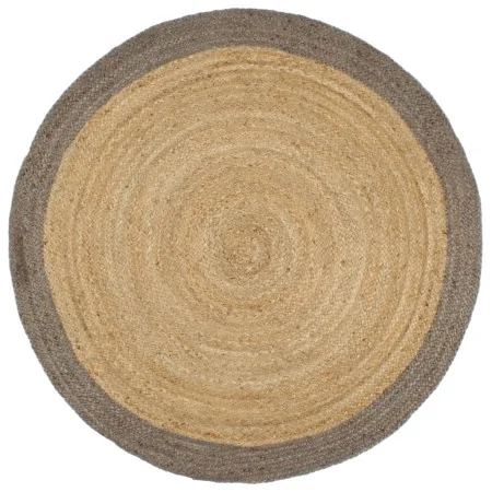 Alfombra hecha a mano de yute con borde gris 210 cm de , Alfombras - Ref: Foro24-343603, Precio: 122,75 €, Descuento: %