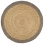 Handgefertigter Jute-Teppich mit grauem Rand, 210 cm. von , Teppiche - Ref: Foro24-343603, Preis: 122,75 €, Rabatt: %