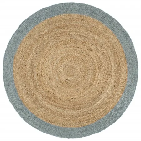 Handgefertigter Jute-Teppich mit olivgrünem Rand, 180 cm. von , Teppiche - Ref: Foro24-343608, Preis: 93,09 €, Rabatt: %