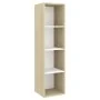 Muebles de salón de pared 4 piezas blanco y roble Sonoma de , Muebles TV - Ref: Foro24-3079894, Precio: 251,29 €, Descuento: %