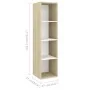 Muebles de salón de pared 4 piezas blanco y roble Sonoma de , Muebles TV - Ref: Foro24-3079894, Precio: 251,29 €, Descuento: %