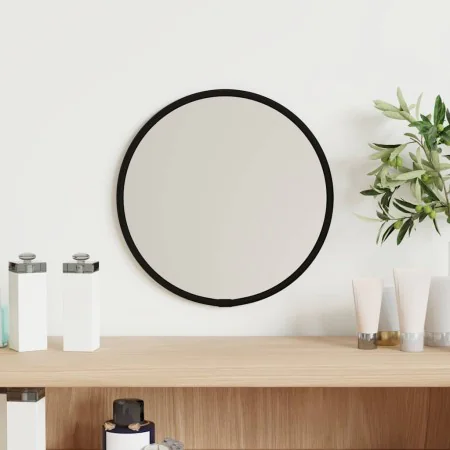Round black wall mirror Ø20 cm by , Mirrors - Ref: Foro24-348183, Price: 20,55 €, Discount: %