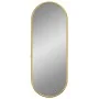 Oval golden wall mirror 40x15 cm by , Mirrors - Ref: Foro24-348195, Price: 21,77 €, Discount: %