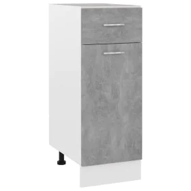 Low cabinet with drawer in gray concrete engineered wood, 30x46x81.5cm by , Kitchen cabinets - Ref: Foro24-801208, Price: 80,...
