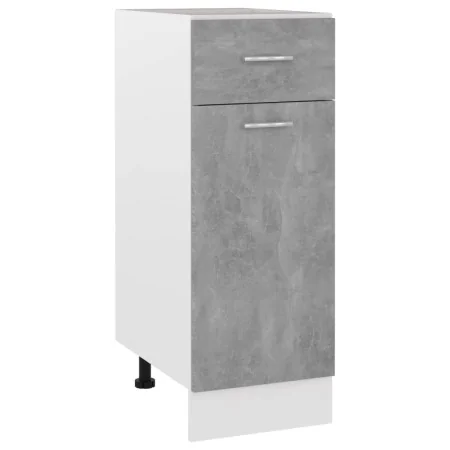 Low cabinet with drawer in gray concrete engineered wood, 30x46x81.5cm by , Kitchen cabinets - Ref: Foro24-801208, Price: 80,...