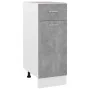 Low cabinet with drawer in gray concrete engineered wood, 30x46x81.5cm by , Kitchen cabinets - Ref: Foro24-801208, Price: 80,...