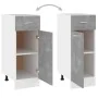 Low cabinet with drawer in gray concrete engineered wood, 30x46x81.5cm by , Kitchen cabinets - Ref: Foro24-801208, Price: 80,...