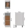 Low cabinet with drawer in gray concrete engineered wood, 30x46x81.5cm by , Kitchen cabinets - Ref: Foro24-801208, Price: 80,...