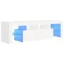 TV stand with white LED lights 140x36.6x40 cm by , TV Furniture - Ref: Foro24-804364, Price: 121,04 €, Discount: %