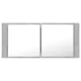 Spiegelschrank Badezimmer mit LED-Licht Acryl Grau Beton 100x12x45 cm von , Badezimmerwaschtische - Ref: Foro24-804984, Preis...