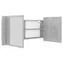 Spiegelschrank Badezimmer mit LED-Licht Acryl Grau Beton 100x12x45 cm von , Badezimmerwaschtische - Ref: Foro24-804984, Preis...