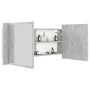 Spiegelschrank Badezimmer mit LED-Licht Acryl Grau Beton 100x12x45 cm von , Badezimmerwaschtische - Ref: Foro24-804984, Preis...