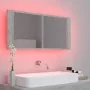 Spiegelschrank Badezimmer mit LED-Licht Acryl Grau Beton 100x12x45 cm von , Badezimmerwaschtische - Ref: Foro24-804984, Preis...