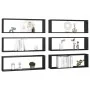 Würfel-Wandregale, 6 Stück, Sperrholz, schwarz, 80x15x26,5 cm. von , Regale und Regale - Ref: Foro24-807111, Preis: 68,07 €, ...