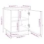 Mesita de noche madera maciza de pino 40x34x45 cm de , Mesitas de noche - Ref: Foro24-818275, Precio: 45,86 €, Descuento: %