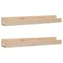 Wall shelves 2 units solid pine wood 80x12x9 cm by , Shelves and shelves - Ref: Foro24-823589, Price: 26,78 €, Discount: %