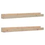 Estantes de pared 2 uds madera maciza de pino 110x12x9 cm de , Estantes y estanterías - Ref: Foro24-823594, Precio: 36,89 €, ...