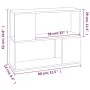 Regal/Trennwand in Sonoma-Grau 80x24x63 cm von , TV-Möbel - Ref: Foro24-826645, Preis: 36,17 €, Rabatt: %
