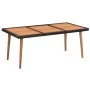 Garten-Essgruppe 7-teilig aus schwarzem und braunem synthetischem Rattan von , Gartensets - Ref: Foro24-44077, Preis: 614,93 ...