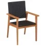 Garten-Essgruppe 7-teilig aus schwarzem und braunem synthetischem Rattan von , Gartensets - Ref: Foro24-44077, Preis: 614,93 ...