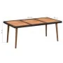 Garten-Essgruppe 7-teilig aus schwarzem und braunem synthetischem Rattan von , Gartensets - Ref: Foro24-44077, Preis: 614,93 ...