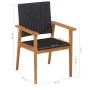 Garten-Essgruppe 7-teilig aus schwarzem und braunem synthetischem Rattan von , Gartensets - Ref: Foro24-44077, Preis: 614,93 ...