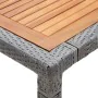 PE rattan and gray acacia wood garden table 200x200x74 cm by , Garden tables - Ref: Foro24-46137, Price: 338,49 €, Discount: %