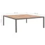 Gartentisch aus grauem PE-Rattan und Akazienholz 200x200x74 cm von , Gartentische - Ref: Foro24-46137, Preis: 338,46 €, Rabat...