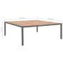 PE rattan and gray acacia wood garden table 200x200x74 cm by , Garden tables - Ref: Foro24-46137, Price: 338,49 €, Discount: %