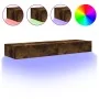 TV-Möbel mit LED-Lichtern, 2 Stück, Raucheiche, 60x35x15,5 cm. von , TV-Möbel - Ref: Foro24-842897, Preis: 87,51 €, Rabatt: %