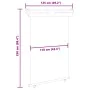 Red balcony side awning 125x250 cm by , Umbrellas - Ref: Foro24-48421, Price: 76,59 €, Discount: %