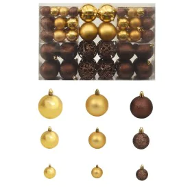 Lot of 100 Christmas balls brown/bronze/gold 3/4/6 cm by , Festive decorations - Ref: Foro24-245714, Price: 29,48 €, Discount: %