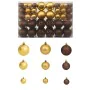 Lot of 100 Christmas balls brown/bronze/gold 3/4/6 cm by , Festive decorations - Ref: Foro24-245714, Price: 29,48 €, Discount: %