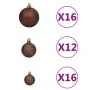 Lot of 100 Christmas balls brown/bronze/gold 3/4/6 cm by , Festive decorations - Ref: Foro24-245714, Price: 29,48 €, Discount: %