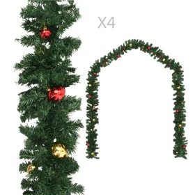 Christmas garlands with 4 green PVC balls 270 cm. by , Festive decorations - Ref: Foro24-284309, Price: 74,17 €, Discount: %