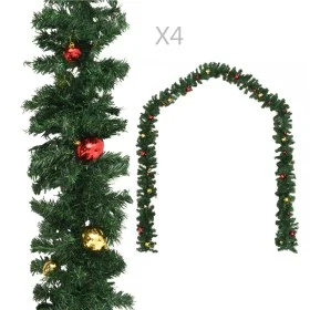 Guirnaldas de Navidad con bolas 4 unidades PVC verde 270 cm de , Adornos festivos - Ref: Foro24-284309, Precio: 74,17 €, Desc...