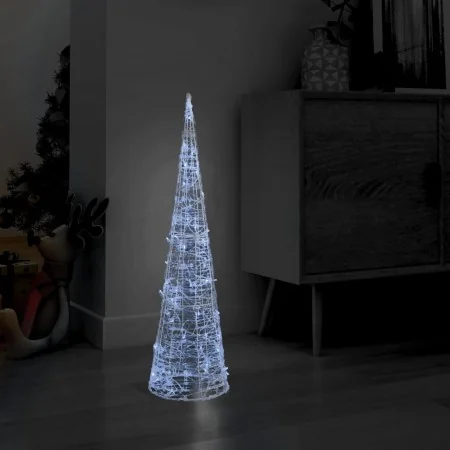 Pirámide decorativa cono acrílico luces LED blanco frío 90 cm de , Luces de Navidad - Ref: Foro24-329802, Precio: 59,57 €, De...