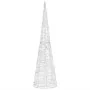 Pirámide decorativa cono acrílico luces LED blanco frío 90 cm de , Luces de Navidad - Ref: Foro24-329802, Precio: 59,57 €, De...