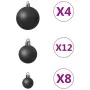 Christmas ball set 100 pieces black by , Festive decorations - Ref: Foro24-330083, Price: 29,48 €, Discount: %