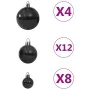 Christmas ball set 100 pieces black by , Festive decorations - Ref: Foro24-330083, Price: 29,48 €, Discount: %