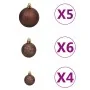 Set of 61 Christmas balls with 150 golden bronze LED lights by , Christmas lights - Ref: Foro24-330095, Price: 35,03 €, Disco...