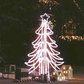Folding Christmas tree figure 3 pieces warm white 87x87x93 cm by , Christmas lights - Ref: Foro24-343297, Price: 78,43 €, Dis...